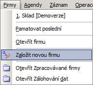 Volba pro založení nové firmy